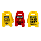 2" 3D Standing Mood Caution Sign