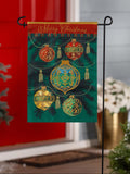 Merry Christmas Ornaments Applique Garden Flag