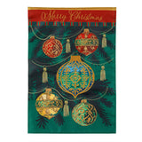 Merry Christmas Ornaments Applique Garden Flag