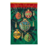 Merry Christmas Ornament Applique House Flag