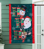 Ho Ho Ho Christmas Icons Applique House Flag