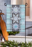 Snowflake Trio Applique Garden Flag