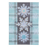 Snowflake Trio Applique Garden Flag