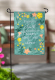 Simple Blessings Fueled By Faith Applique Garden Flag