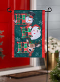 Ho Ho Ho Christmas Icons Applique Garden Flag