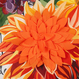 Fall Floral Toile Applique House Flag