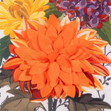 Fall Floral Toile Applique Garden Flag