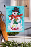 Heartfelt Cheer Snowman Applique Garden Flag