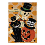 Halloween Trio Burlap House Flag