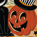Halloween Trio Burlap House Flag