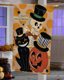 Halloween Trio Burlap House Flag