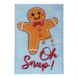 Oh Snap! Gingerbread Burlap Garden Flag