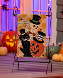 Halloween Trio Burlap Garden Flag