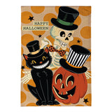 Halloween Trio Burlap Garden Flag