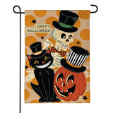 Halloween Trio Burlap Garden Flag