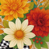 Hello Fall Bows & Florals Burlap Garden Flag