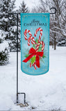 Vintage Candy Cane Everlasting Applique Garden Flag