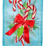 Vintage Candy Cane Everlasting Applique Garden Flag