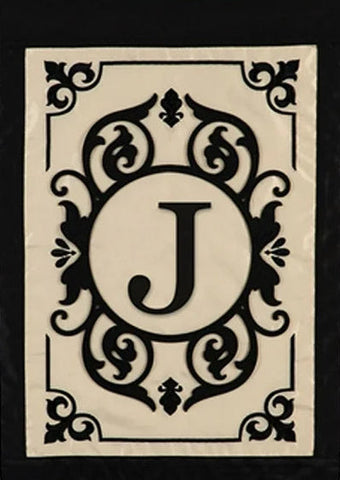 Monogram Cambridge "J" Garden Flag