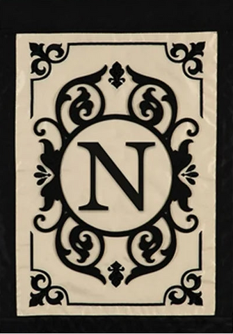 Monogram Cambridge "N" Garden Flag