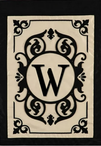 Monogram Cambridge "W" Garden Flag