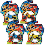 Four packages of Flip Pro toy vehicles on a white background