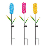 Hydrangea Solar Garden Stake