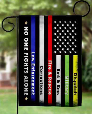 No One Fights Alone Garden Flag