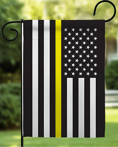 US Thin Yellow Line Garden Flag