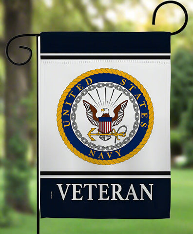Navy Veteran Garden Flag