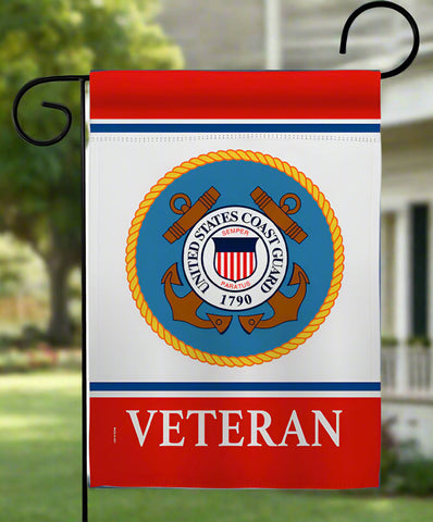 Coast Guard Veteran Garden Flag