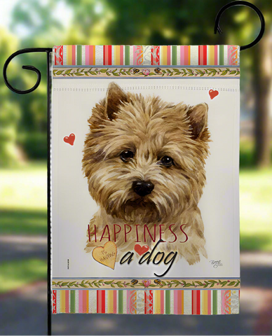 Cairn Terrier Happiness Garden Flag