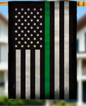 USA Thin Green Line House Flag