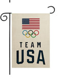 Team USA Olympics Burlap Garden Flag