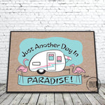 PARADISE FLAMINGO DOOR MAT