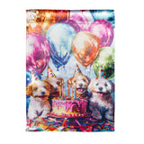 Happy Birthday Dogs Lustre Garden Flag
