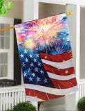 American Fireworks Lustre House Flag