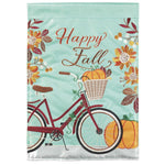 Fall Bicycle Applique House Flag