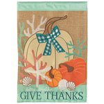 Coastal Thanksgiving Applique House Flag