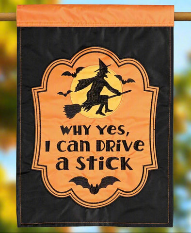 Yes I Can Drive a Stick House Flag