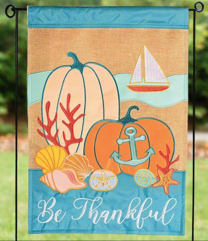 Coastal Be Thankful Garden Flag