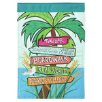 Beach Signs Applique Garden Flag