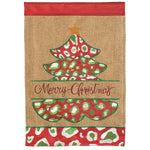 Christmas Tree Applique Garden Flag