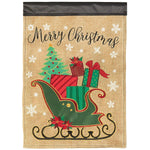 Merry Christmas Sleigh Garden Flag