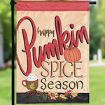 Happy Pumpkin Spice Season Applique Garden Flag
