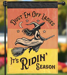 Riding Season Applique Garden Flag