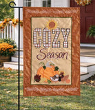Cozy Season Applique Garden Flag