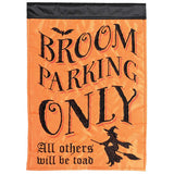 Broom Parking Only Applique Garden Flag