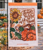 Give Thanks to the Lord Applique Garden Flag