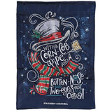 Corn Cob Snowman Applique Garden Flag